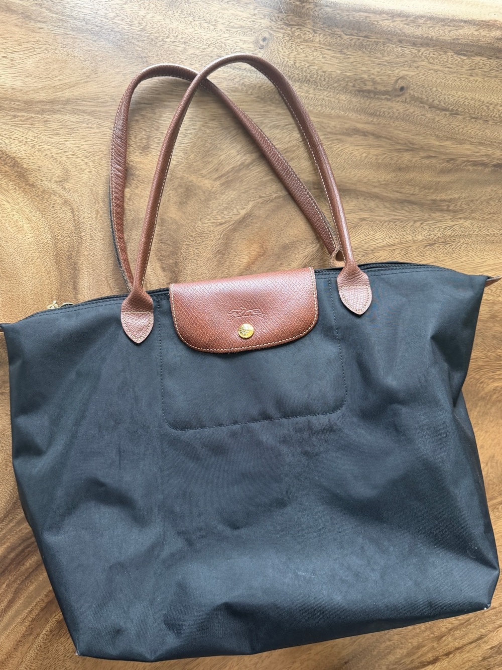 Longchamp Le Pliage Large Nylon Shoulder Tote Black